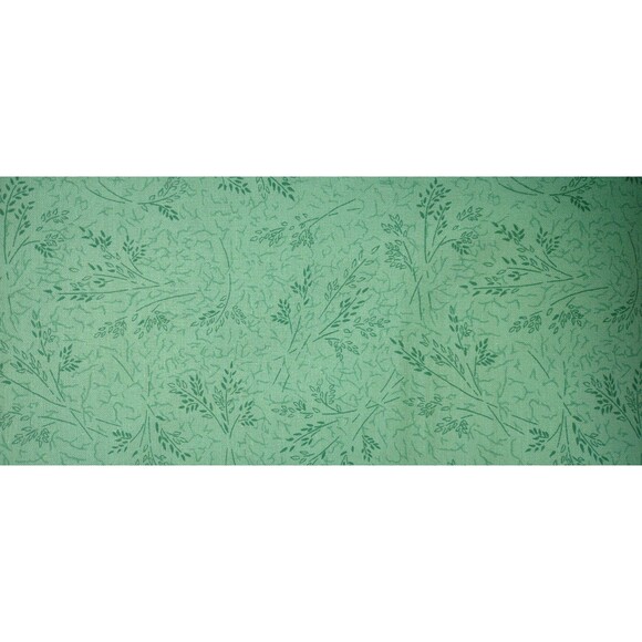 3 Yards X 45" Fabric Muted Tonal Green Ditsy Floral Leaf Mint - Picture 1 of 3